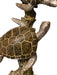 Vintage Sea Turtle Duet Figures, Hand Crafted, 12”-EZ Jewelry and Decor
