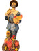 Vintage Harvest Time Figurine, Wooden Carved Figurine. 11” T-EZ Jewelry and Decor