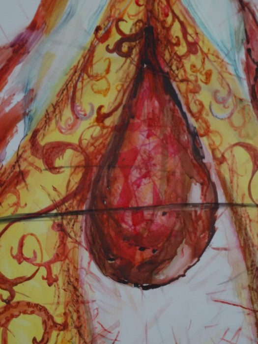 Original Abstract Painting , Happiness...? 42"x 30" by R. M-EZ Jewelry and Decor