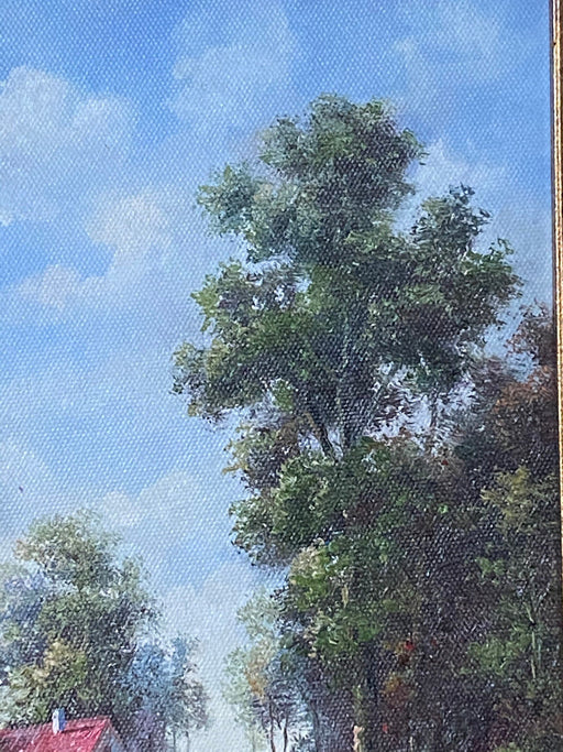 P. Sonige, A Summer Day, Original  Oil, 20” x 18”-EZ Jewelry and Decor