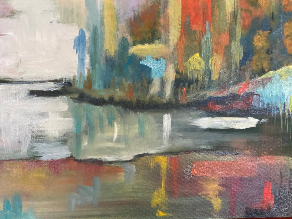 Roya Mansourkhani, When You See All Colors, Oil, 25.5” x 19.5”-EZ Jewelry and Decor