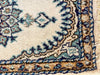 Persian Hand Knotted Small Rug- Nain Design, Wool & Silk accent, 24” x 15”-EZ Jewelry and Decor