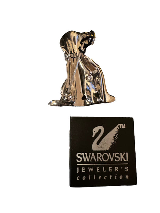 Vintage Swarovski Jewelers Collection Black Spotted Dog Brooch G532128 , Gift Boxed-EZ Jewelry and Decor