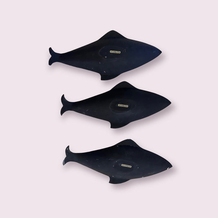 Large Fish Trays, Enameled Tray in Blue, Black, Green. Serving Tray/ Shelf Décor, Dresser Tray, Enameled Painted.16" L, 7" W.-EZ Jewelry and Decor