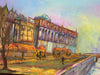 Roya Mansourkhani, Sundown Above A City, Acrylic, 23” x 50”-EZ Jewelry and Decor
