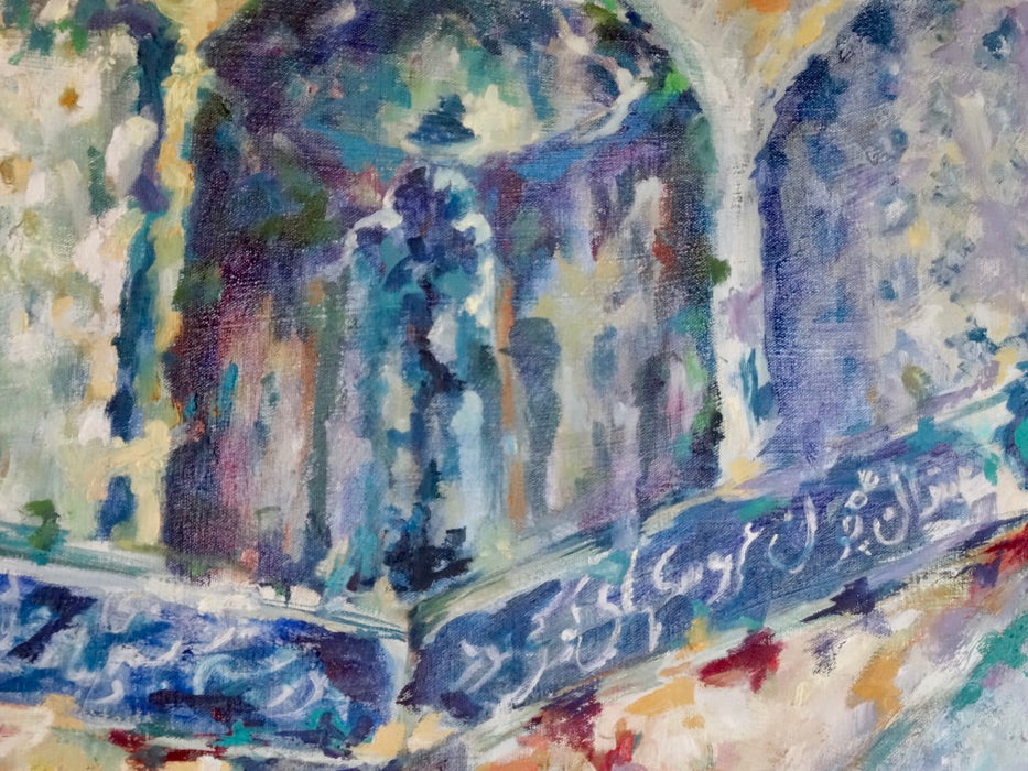 Original Painting "Women Behind Shadows II", 4' x 3', by R. Mansourkhani.-EZ Jewelry and Decor