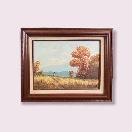 N. Cook, Fall, Framed Original Oil Painting,-EZ Jewelry and Decor
