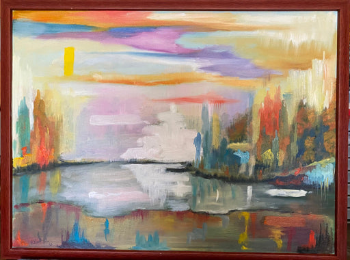 Roya Mansourkhani, When You See All Colors, Oil, 25.5” x 19.5”-EZ Jewelry and Decor
