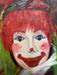 Shaida, Cheerful Clown, Oil Painting, 27" x 20.5"-EZ Jewelry and Decor