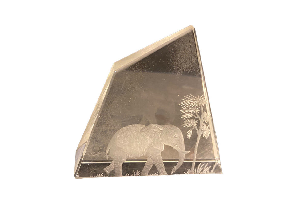 Vintage Elephant Photo Glass Print 2-D 2.75” x 3”-EZ Jewelry and Decor