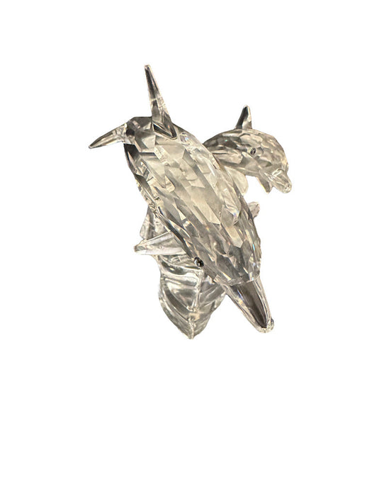 Swarovski Crystal Collection Two Dolphins, Vintage Swarovski Crystal Dolphins, Lot Of 2.3” X 5”-EZ Jewelry and Decor