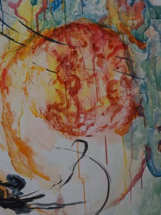 Roya Mansourkhani, Forbidden Dream, Water-mix Media on Paper,2013-EZ Jewelry and Decor