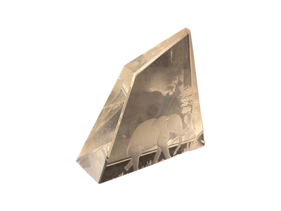 Vintage Elephant Photo Glass Print 2-D 2.75” x 3”-EZ Jewelry and Decor