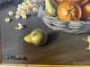 Jose Rosales, Still Life with Fruit & Jar, Framed Original Oil Painting, Signed. Framed 31” x 43”-EZ Jewelry and Decor