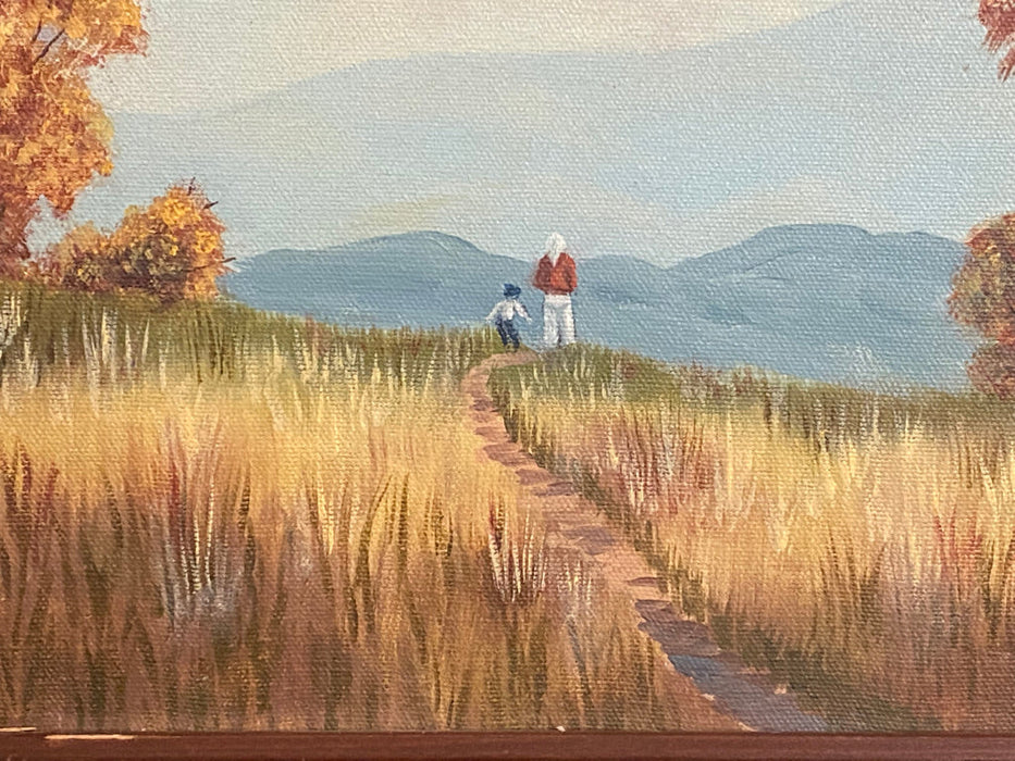 N. Cook, Fall, Framed Original Oil Painting,-EZ Jewelry and Decor