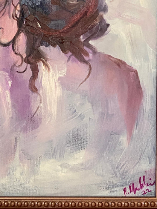 R.Mansourkhani, Rosa, Framed Original Oil Painting, 24” x 20”-EZ Jewelry and Decor