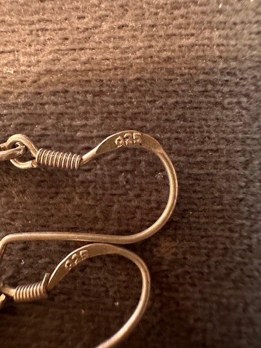 Vintage Lovely Sterling Silver Heart Pierced Earring. 2.75”, Gift Boxed-EZ Jewelry and Decor