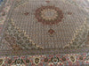 Persian Tabriz Mahi Rug, Hand Knotted Rug, Silk & Wool, 6'6"x6'6"-EZ Jewelry and Decor
