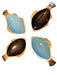Fish Trays, Enameled Tray in Turquoise Blue and Black. Serving Tray/ Shelf Décor, Dresser Tray, Enameled Painted. 6.5” x 3.5”-EZ Jewelry and Decor