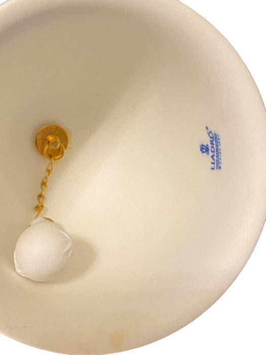 Lladro 1993 Porcelain Christmas Bell In Original Box, Rare, 2.75”-EZ Jewelry and Decor