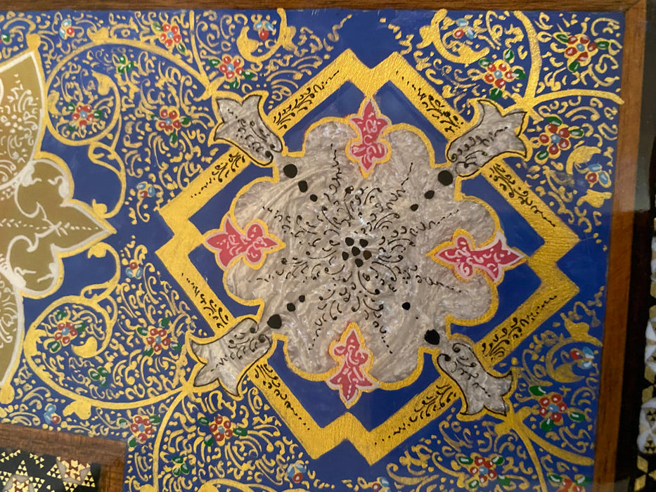 Gorgeous Persian Handcrafted Backgammon And Chess Micro Mosaic, Khatamkari.-EZ Jewelry and Decor
