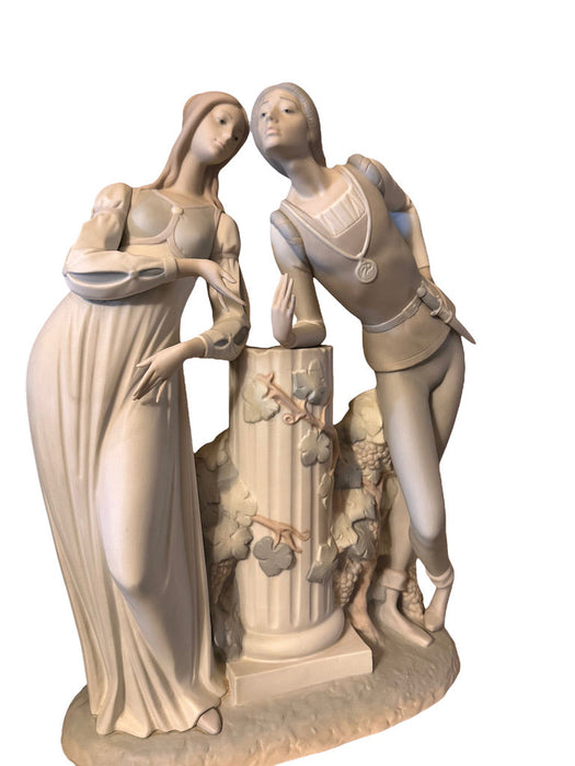 Retired Lladro Romeo and Juliet Porcelain Figurine 18” T, Hand Made In Spain, Matte-EZ Jewelry and Decor