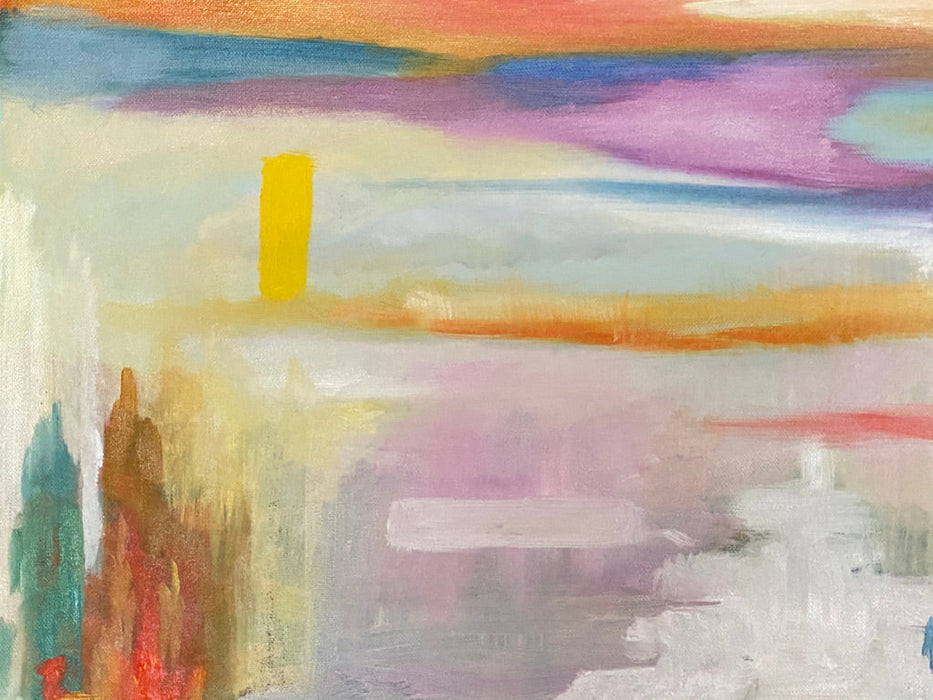Roya Mansourkhani, When You See All Colors, Oil, 25.5” x 19.5”-EZ Jewelry and Decor