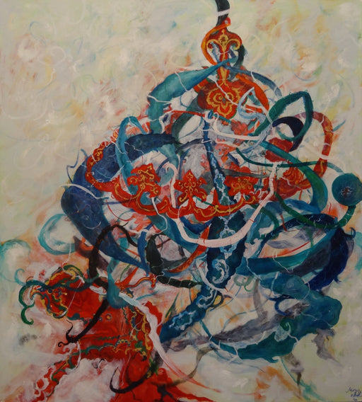 Mansourkhani Roya, Sama Dance, 2015, oil on canvas, 80"x 72"-EZ Jewelry and Decor