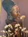 R. Mansourkhani, African Beauty, Original Framed Painting/ Drawing, mixed media 38” x 26”-EZ Jewelry and Decor