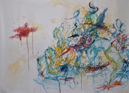 Mansourkhani Roya, Untitled, 2013 Water-mix media, 60’’x79.5’’, 2013-EZ Jewelry and Decor