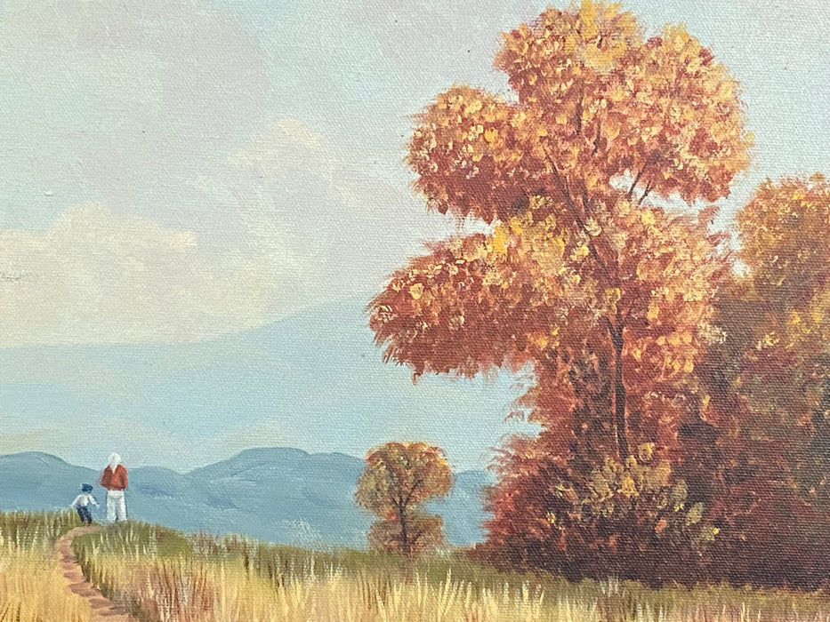 N. Cook, Fall, Framed Original Oil Painting,-EZ Jewelry and Decor