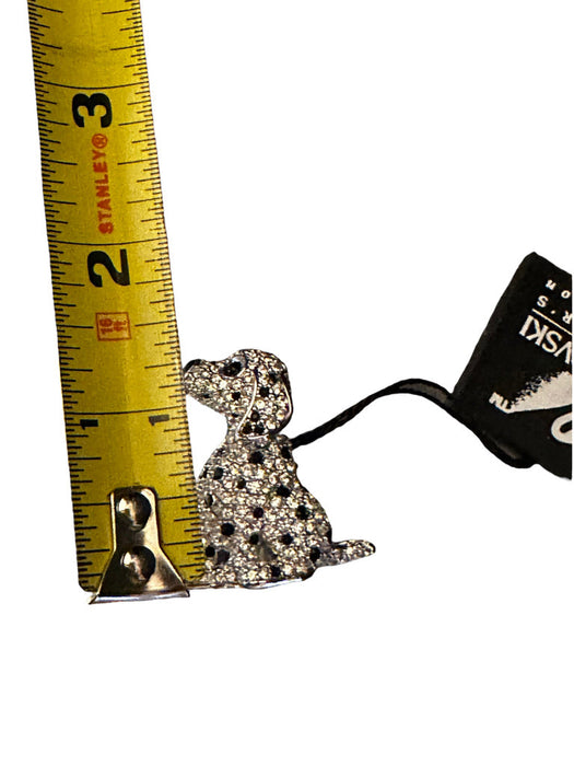 Vintage Swarovski Jewelers Collection Black Spotted Dog Brooch G532128 , Gift Boxed-EZ Jewelry and Decor