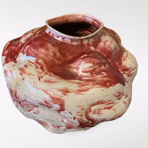 Large HandCrafted Ceramic Vase, Modern Ceramic Vase, 10” T x 12”-EZ Jewelry and Decor