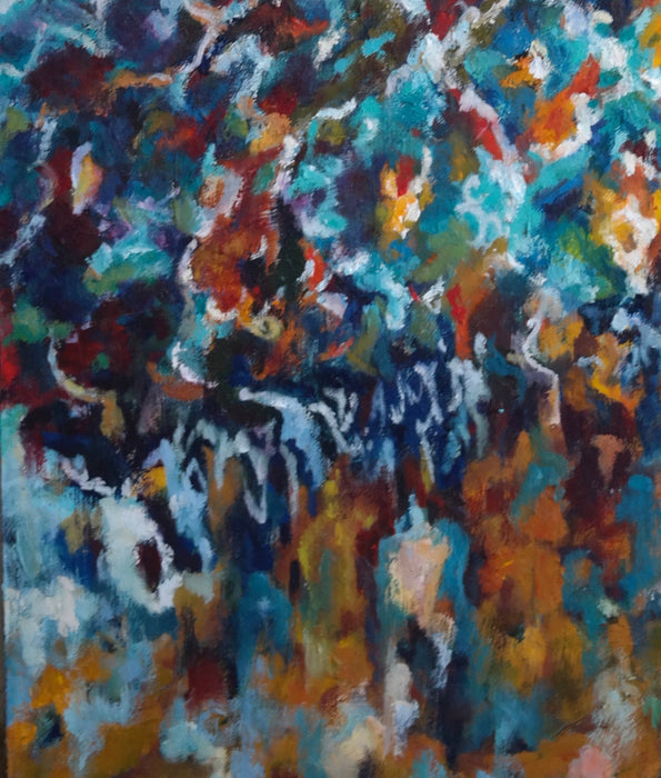Roya Mansourkhani, Isfahan II,2014,Oil on Canvas 48.5"x 36".-EZ Jewelry and Decor