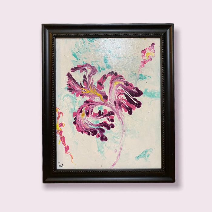 Iris,  Abstract Triptych Framed Original Paintings, Each Painting 24” x 20”, by artist R. Mansourkhani,-EZ Jewelry and Decor