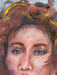 Portrait Oil Painting "Girl in Wind", Framed Original Oil Painting by R.Mansourkhani, 24” x 20”-EZ Jewelry and Decor