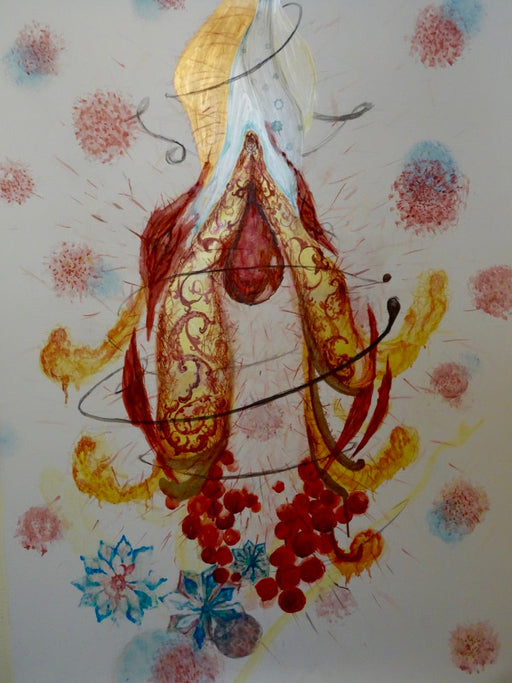 Original Abstract Painting , Happiness...? 42"x 30" by R. M-EZ Jewelry and Decor