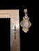 Vintage Silver Victorian Oval Pendent , With Two Crystals And A Stone In Center. 2”, necklace 18"-EZ Jewelry and Decor