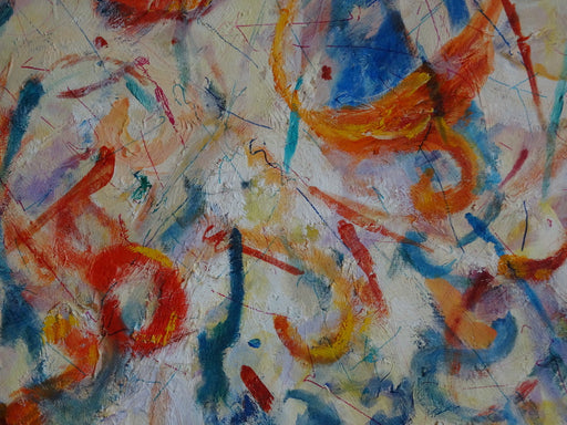 Original Abstract Oil Painting,  "No Shame with my Body" 7'6" x 4'9". by R. Mansourkhani.-EZ Jewelry and Decor