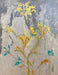 Golden Flowers Abstract Painting, Framed Original Painting, by R. Mansourkhani, 30.5” x  26”-EZ Jewelry and Decor