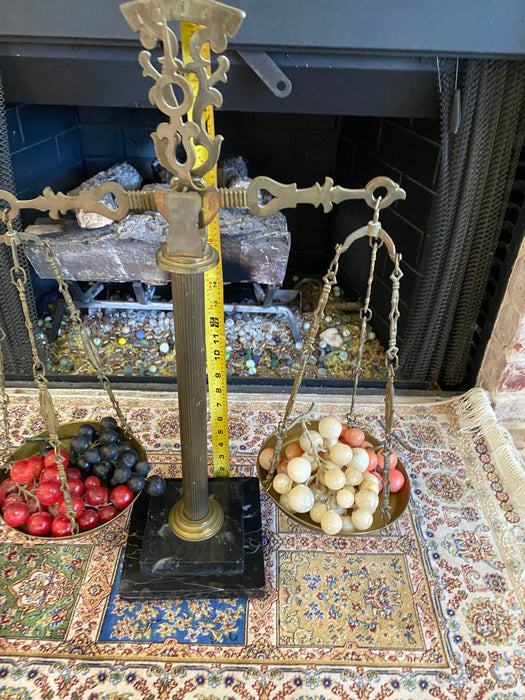 Large Vintage Brass Scale on Marble Base-EZ Jewelry and Decor