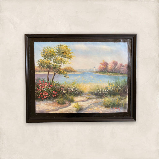 T. Manley, Untitled, Framed Original Landscape Oil Painting. 24.5” x 30”-EZ Jewelry and Decor