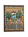 Lord Vishnu in Garden, Original Indian Miniature Art , 35" x 45"-EZ Jewelry and Decor