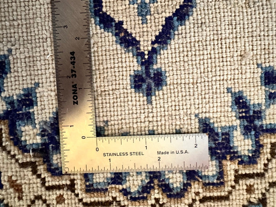 Persian Hand Knotted Small Rug- Nain Design, Wool & Silk accent, 24” x 15”-EZ Jewelry and Decor