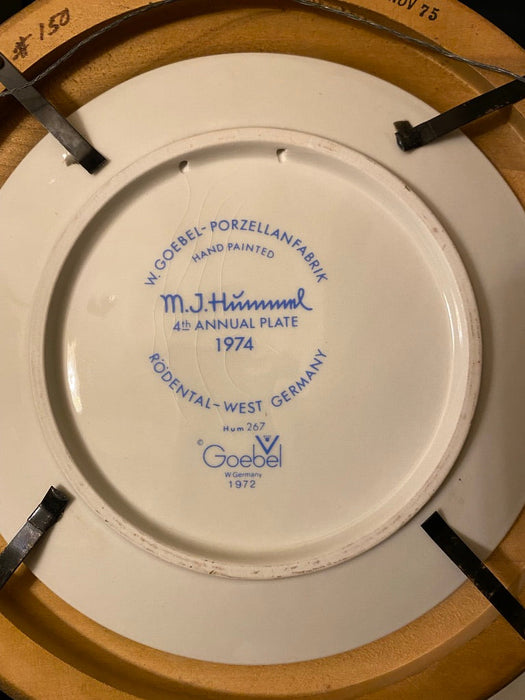 Annual Plate 1974 GooseGirlVintage Goebel Hummel Annual Plate #267-EZ Jewelry and Decor