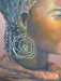 R. Mansourkhani, African Beauty, Original Framed Painting/ Drawing, mixed media 38” x 26”-EZ Jewelry and Decor