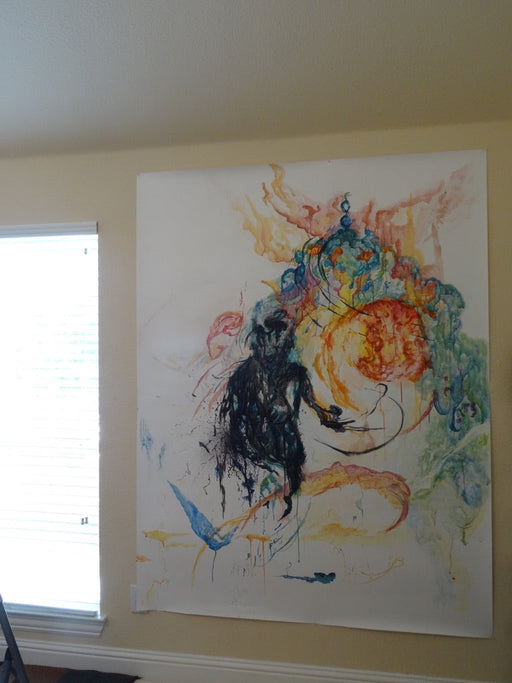 Roya Mansourkhani, Forbidden Dream, Water-mix Media on Paper,2013-EZ Jewelry and Decor