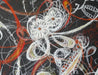 Framed Abstract Painting ,Blooming, Mixed Media Art. by Roya Mansourkhani, 30" x  40".-EZ Jewelry and Decor
