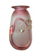 Vintage Gorgeous Hand Blown Art Glass Large Pink Vase. Modern Design Signed JoeArt, 14” T-EZ Jewelry and Decor