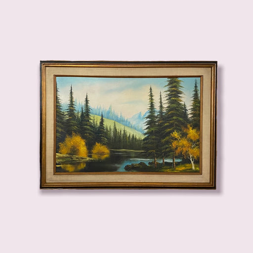 P. Gonzales, Framed Landscape Original Oil Painting. 31.5” x 41.5”-EZ Jewelry and Decor